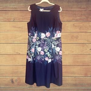 NEW Monsoon Savanah Skies Rose navy blue floral print midi dress